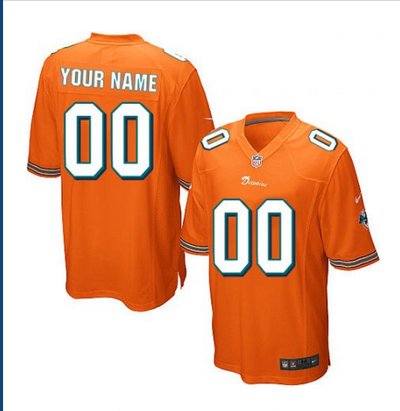 Youth Nike Miami Dolphins Customized Limited Orange Alternate NFL Jersey