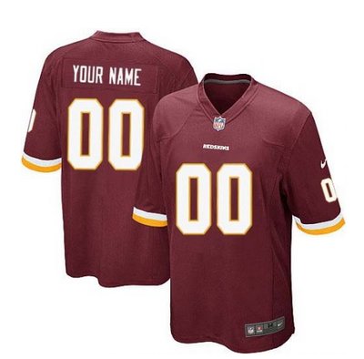 Youth Nike Washington Redskins Customized Limited Burgundy Red Team Color NFL Jersey