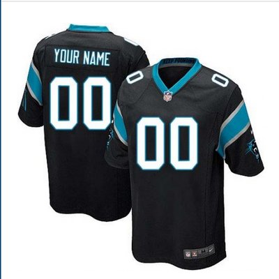 Youth Nike Carolina Panthers Customized Elite Black Team Color NFL Jersey