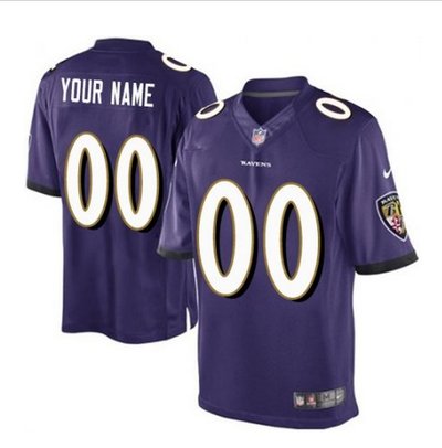 Youth Nike Baltimore Ravens Customized Limited Purple Team Color NFL Jersey