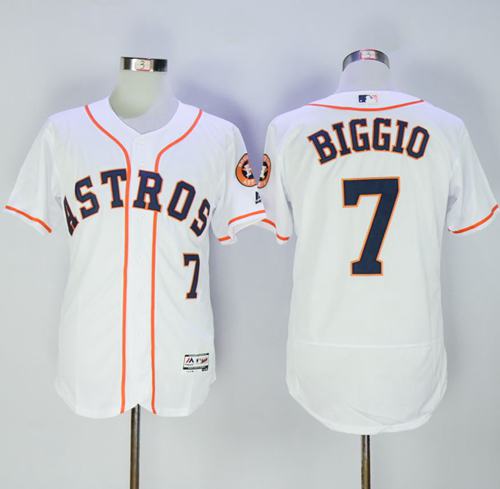 Astros #7 Craig Biggio White Flexbase Authentic Collection Stitched MLB Jersey Astros #7 Craig Biggio White Flexbase Authentic Collection Stitched MLB Jersey