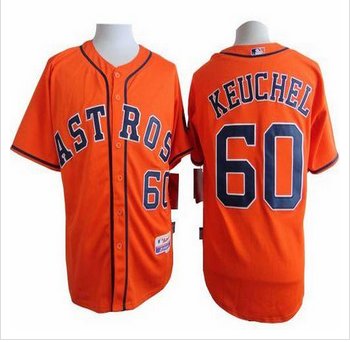 Houston Astros #60 Dallas Keuchel Orange Cool Base Stitched Baseball Jersey