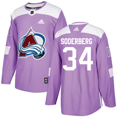 Adidas Avalanche #34 Carl Soderberg Purple Authentic Fights Cancer Stitched NHL Jersey Adidas Avalanche #34 Carl Soderberg Purple Authentic Fights Cancer Stitched NHL Jersey