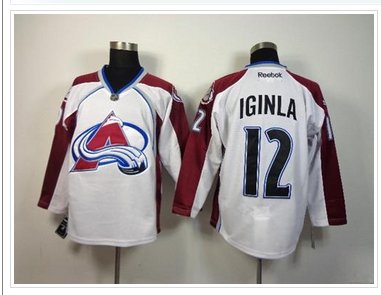 Colorado Avalanche #12 Jarome Iginla White NHL Jersey