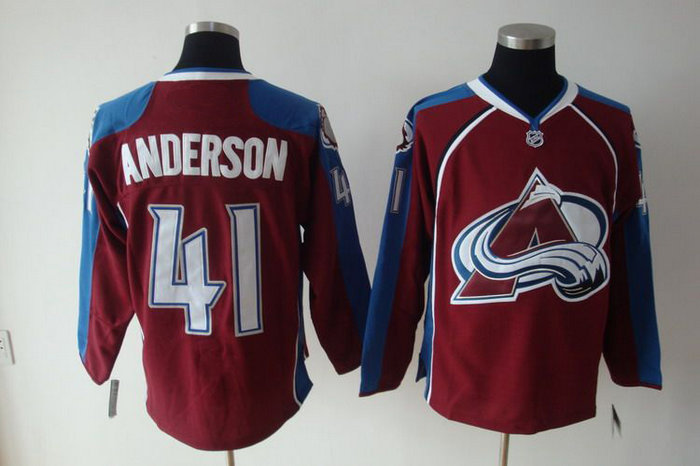 nhl colorado avalanche #41 anderson (red blue) nhl colorado avalanche #41 anderson (red blue)