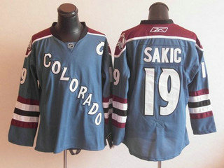 NHL Jerseys COLORADO AVALANCHE 19 Sakic blue 3rd