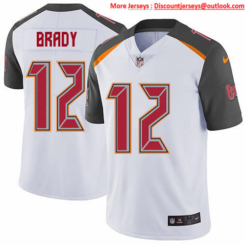 Nike Buccaneers #12 Tom Brady White Men's Stitched NFL Vapor Untouchable Limited Jersey