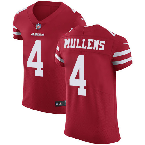 Nike 49ers #4 Nick Mullens Red Team Color Men's Stitched NFL Vapor Untouchable Elite Jersey