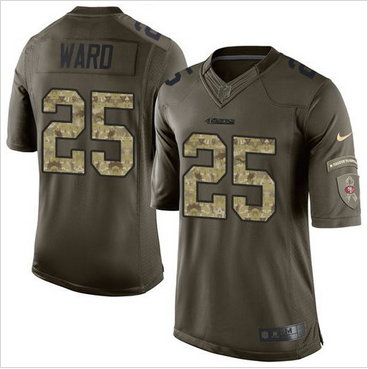 Nike San Francisco 49ers #25 Jimmie Ward Green Men's Stitched NFL Limited Salute to Service Jersey Nike San Francisco 49ers #25 Jimmie Ward Green Men's Stitched NFL Limited Salute to Service Jersey