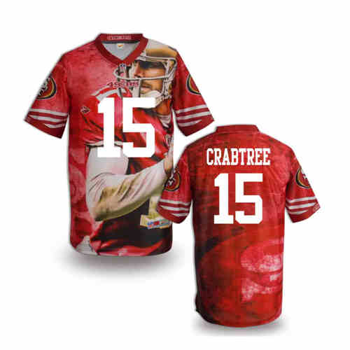 New San Francisco 49ers 15# Michael Crabtree Team Color Elite Fanatical Version Jerseys