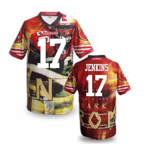 New San Francisco 49ers 17 Vernon Davis Team Color NFL Elite Fanatical Version Jersey