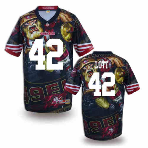 New San Francisco 49ers 42 Ronnie Lott Team Color Elite Fanatical Version Jersey New San Francisco 49ers 42 Ronnie Lott Team Color Elite Fanatical Version Jersey