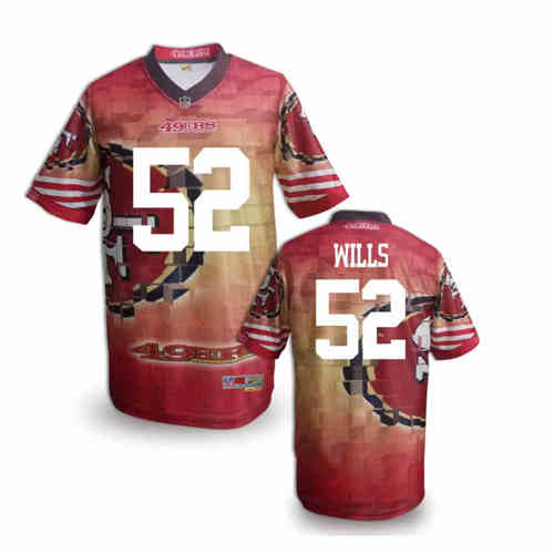 New San Francisco 49ers #52 Patrick Willis Team Color NFL Elite Fanatical Version Jerseys