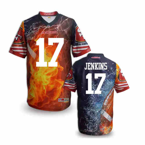 New San Francisco 49ers #17 Vernon Davis Team Color NFL Elite Fanatical Version Jersey
