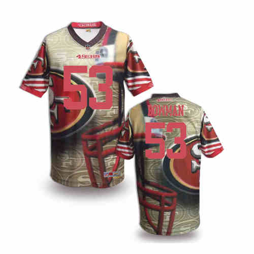 New San Francisco 49ers #53 NaVorro Bowman Team Color Elite Fanatical Version Jerseys