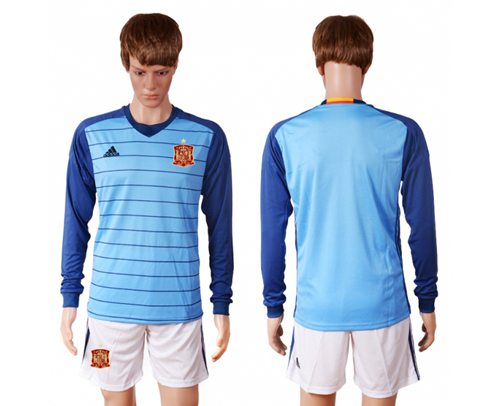 Spain Blank Red Goalkeeper Soccer Country Jersey