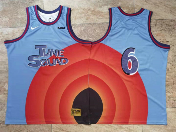 Tune Squad 6 James Blue Nike Stitched Movie Basketball Jerseys Tune Squad 6 James Blue Nike Stitched Movie Basketball Jerseys