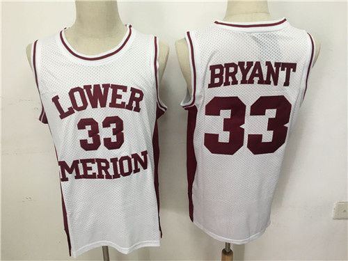 Lower Merion Aces 33 Kobe Bryant White High School Mesh Basketball Jersey Lower Merion Aces 33 Kobe Bryant White High School Mesh Basketball Jersey