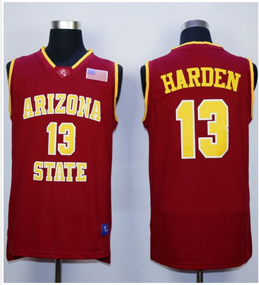 Arizona State Sun Devils #13 James Harden Red Stitched NCAA Basketball Jersey Arizona State Sun Devils #13 James Harden Red Stitched NCAA Basketball Jersey