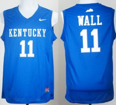 Kentucky Wildcats 11 John Wall Royal Blue College Basketball Jersey