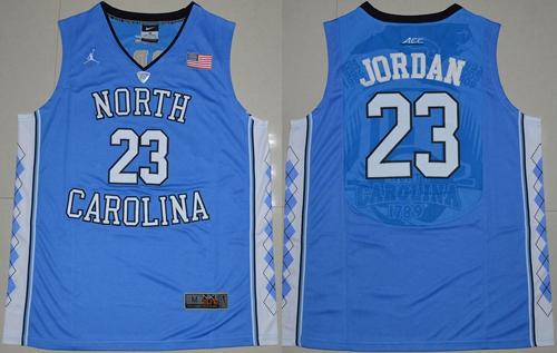 North Carolina #23 Michael Jordan Blue Stitched NCAA Jersey