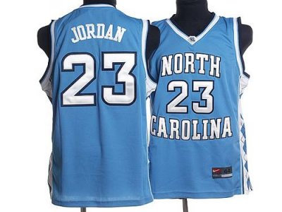 North Carolina #23 Michael Jordan Blue Embroidered NCAA Jersey
