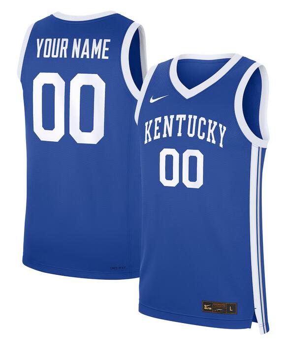 Men's Kentucky Wildcats ACTIVE PLAYER Custom Blue Stitched Basketball Jersey