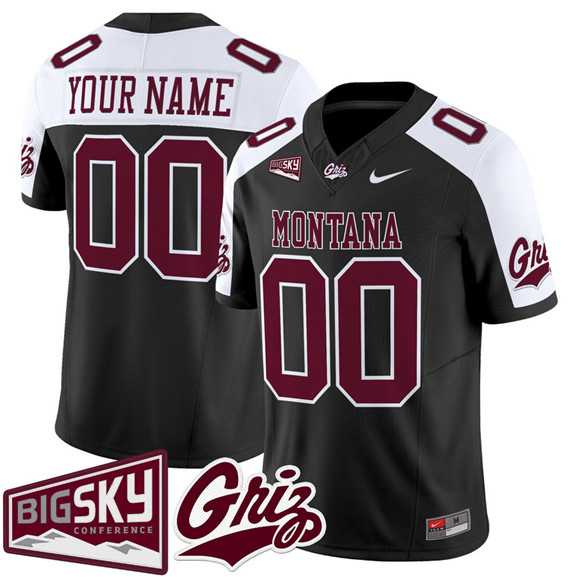 Men's Montana Grizzlies Active Player Custom Black Alternate 2025 F.U.S.E. Big Sky Patch Vapor Limited V1 Stitched Football Jersey Men's Montana Grizzlies Active Player Custom Black Alternate 2025 F.U.S.E. Big Sky Patch Vapor Limited V1 Stitched Football Jersey