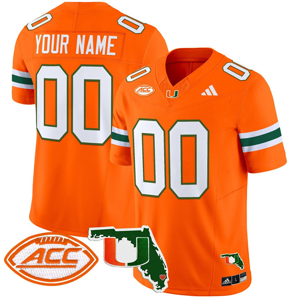 Men's Miami Hurricanes Active Player Custom Orange 2024 F.U.S.E. Florida Patch Vapor Limited Stitched Football Jersey Men's Miami Hurricanes Active Player Custom Orange 2024 F.U.S.E. Florida Patch Vapor Limited Stitched Football Jersey