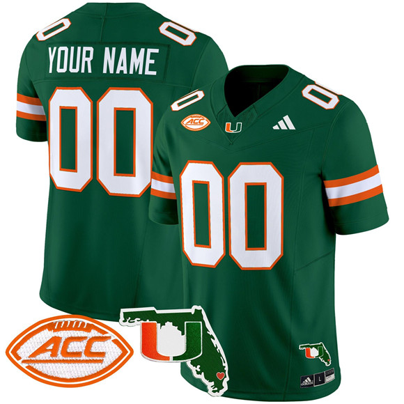 Men's Miami Hurricanes Active Player Custom Green 2024 F.U.S.E. Florida Patch Vapor Limited Stitched Football Jersey Men's Miami Hurricanes Active Player Custom Green 2024 F.U.S.E. Florida Patch Vapor Limited Stitched Football Jersey