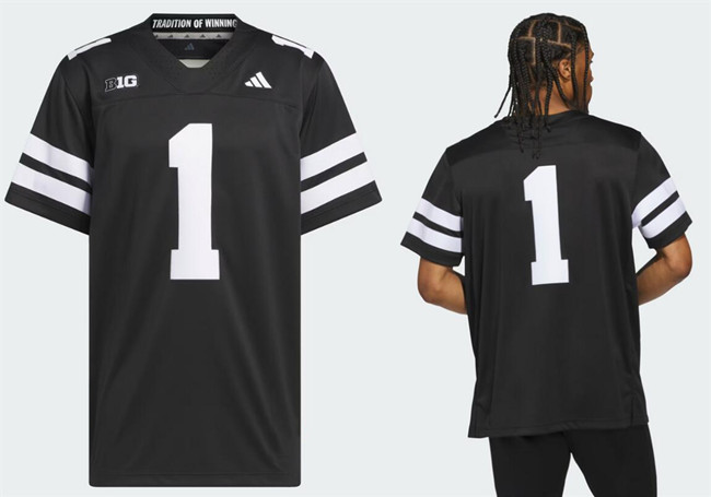 Men's Nebraska Cornhuskers ACTIVE PLAYER Custom Black Stitched Football Jersey Men's Nebraska Cornhuskers ACTIVE PLAYER Custom Black Stitched Football Jersey