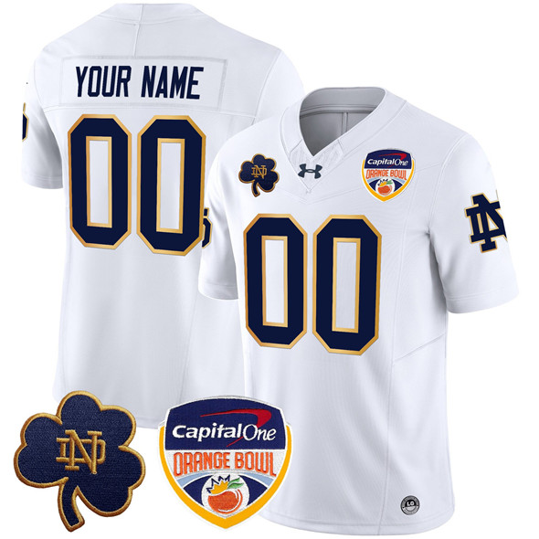 Men's Notre Dame Fighting Irish ACTIVE PLAYER Custom White F.U.S.E. 2024 Orange Bowl Patch Limited Stitched Football Jersey Men's Notre Dame Fighting Irish ACTIVE PLAYER Custom White F.U.S.E. 2024 Orange Bowl Patch Limited Stitched Football Jersey