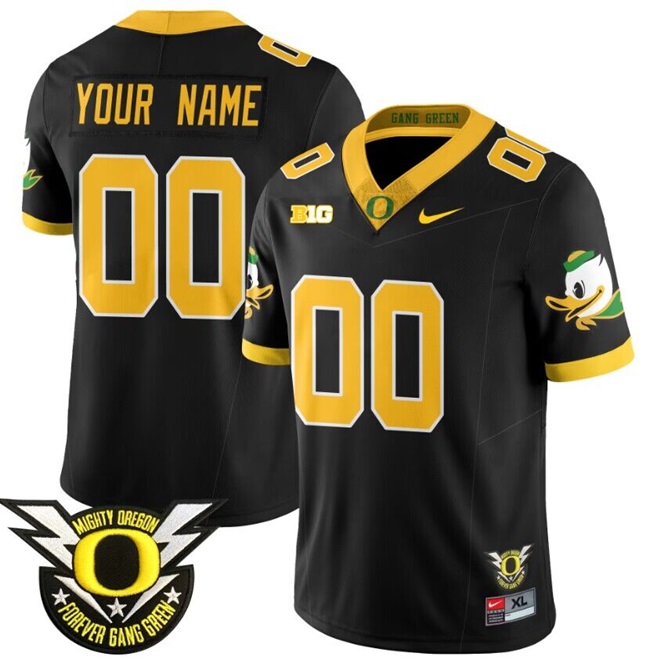 Youth Oregon Ducks Active Player Custom Black 2024 F.U.S.E. Forever Gang Green Stitched Football Jersey Youth Oregon Ducks Active Player Custom Black 2024 F.U.S.E. Forever Gang Green Stitched Football Jersey