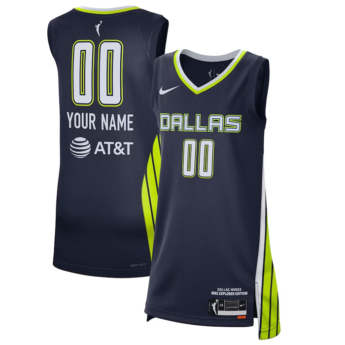 Women's Dallas Wings Active Player Custom Navy Stitched Basketball Jersey Women's Dallas Wings Active Player Custom Navy Stitched Basketball Jersey