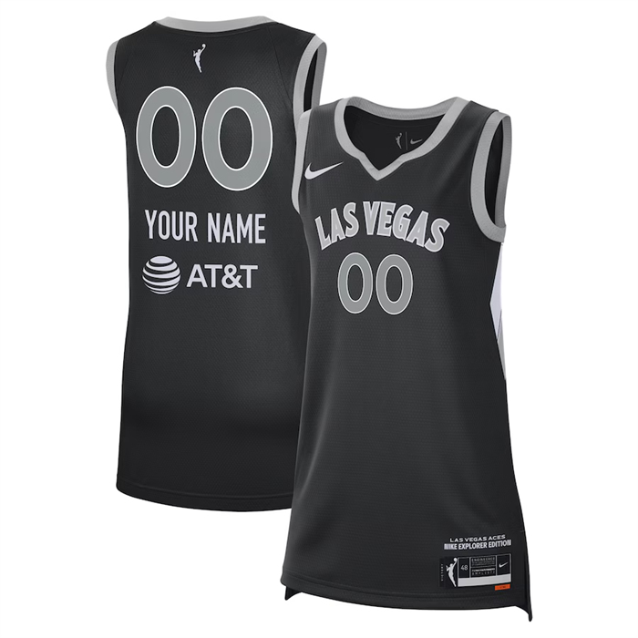 Men's Las Vegas Aces Active Player Custom Black Stitched Basketball Jersey Men's Las Vegas Aces Active Player Custom Black Stitched Basketball Jersey