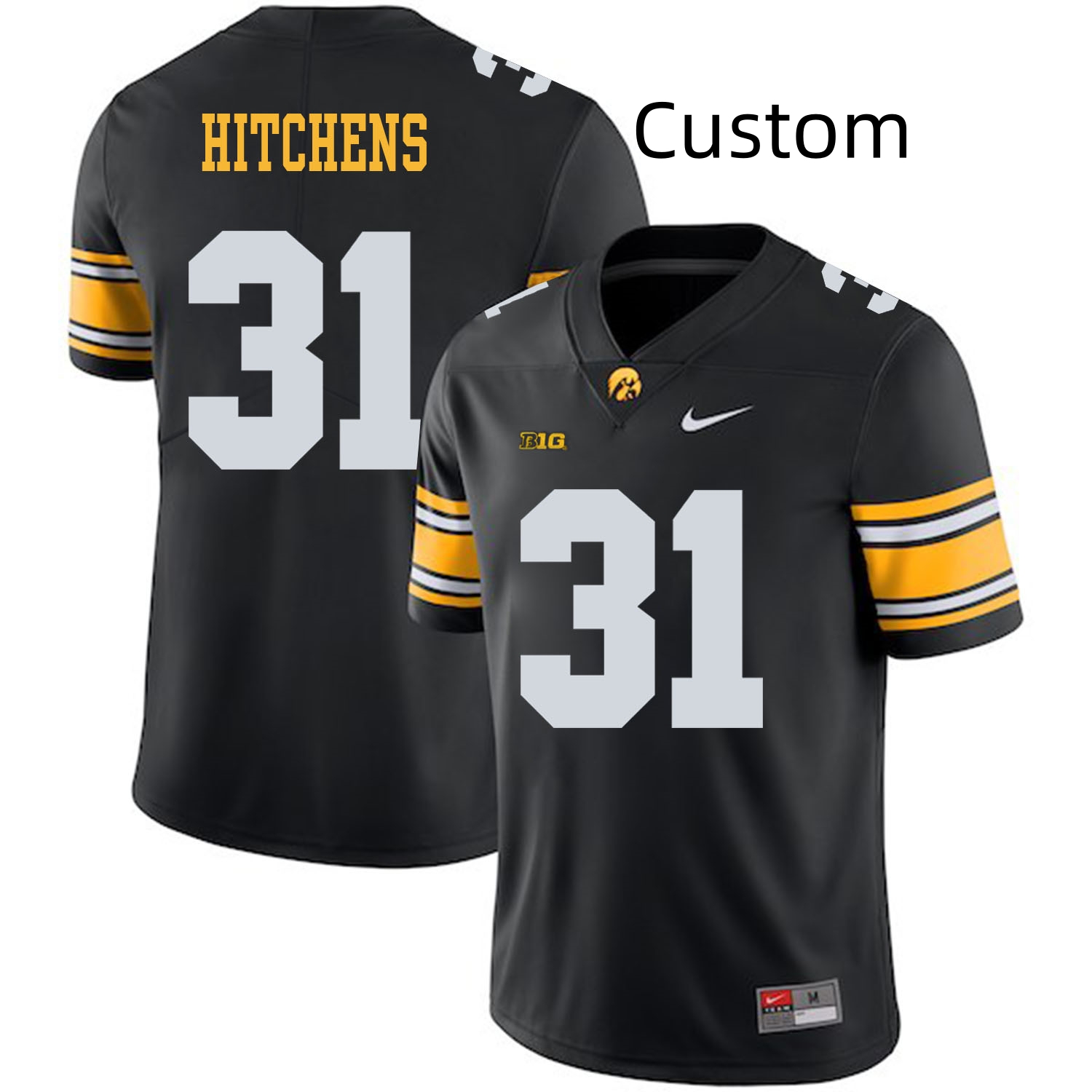 Custom Iowa Hawkeyes 31 Anthony Hitchens Black College Football Jersey Custom Iowa Hawkeyes 31 Anthony Hitchens Black College Football Jersey