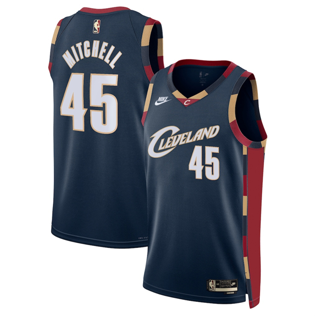 Men's Cleveland Cavaliers #45 Donovan Mitchell Navy 2025 Classic Edition Stitched Jersey