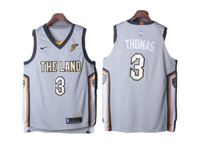 Nike Cavaliers #3 Isaiah Thomas Gray City Edition Authentic Jersey