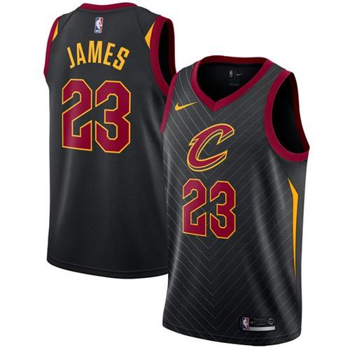 Nike Cavaliers #23 LeBron James Black Statement Edition NBA Swingman Jersey