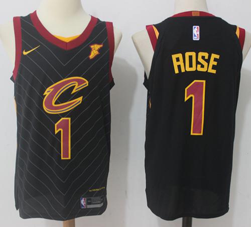 Nike Cavaliers #1 Derrick Rose Black Stitched NBA Swingman Jersey