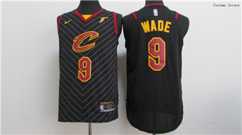 Nike Cavaliers #9 Dwyane Wade Black Stitched NBA Jersey