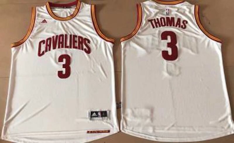 Cavaliers #3 Thomas White Stitched NBA Jersey