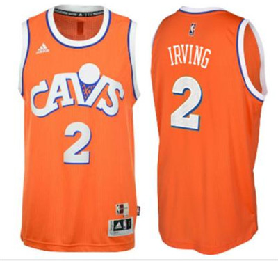 Cavaliers #2 Kyrie Irving Orange Men's Hardwood Classics Swingman Jersey
