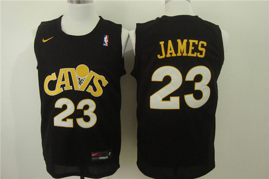 Cleveland Cavaliers #23 LeBron James Black Men's Stitched NBA Jersey -2