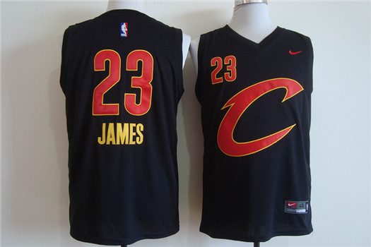Cleveland Cavaliers #23 LeBron James Black Men's Stitched NBA Jersey -1