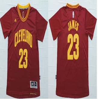 Cleveland Cavaliers #23 LeBron James Red Short Sleeve Stitched NBA Jersey