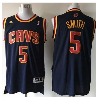 Revolution 30 Cleveland Cavaliers #5 J.R. Smith Navy CavFanatic Blue Stitched NBA Jersey