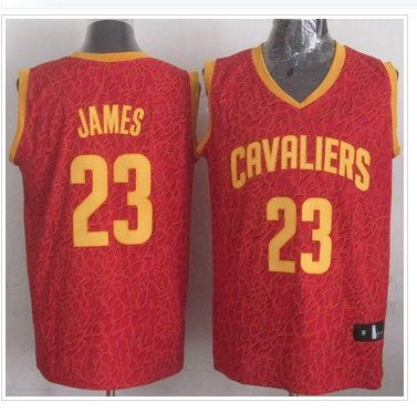 Cleveland Cavaliers #23 LeBron James Red Crazy Light Stitched NBA Jersey