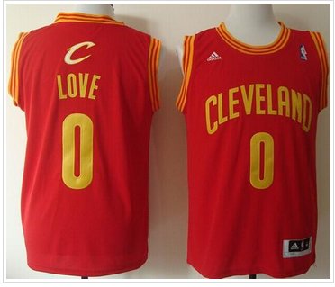 Revolution 30 Cavaliers #0 Kevin Love Red Stitched NBA Jersey