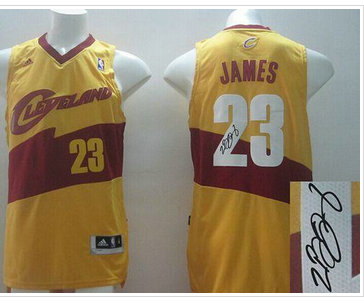 New Revolution 30 Autographed Cleveland Cavaliers #23 LeBron James Yellow Stitched NBA Jersey New Revolution 30 Autographed Cleveland Cavaliers #23 LeBron James Yellow Stitched NBA Jersey